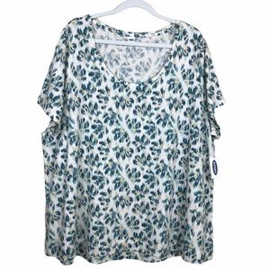 Old Navy Ikat Print Curved Hem Knit Top